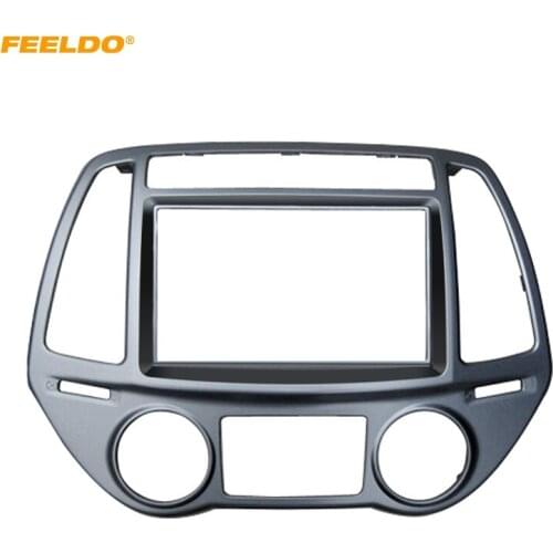 FEELDO Car 2Din DVD Radio Fascia Frame for Hyundai I-20 Auto AC Dash Stereo Face Panel Installation Trim Kit #HQ5147