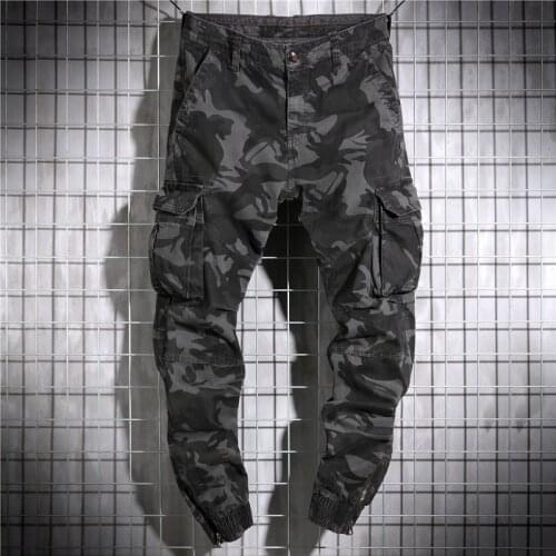 New Mens Cargo Pants Cotton High Quality Camouflage Jogger Straight Trousers Men Military Camo Male Army Cargo Pants Autumn 40