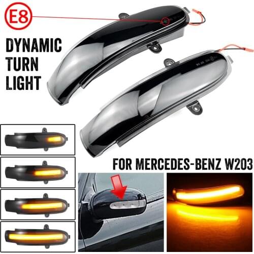 Dynamic Turn Signal LED Side Mirror Indicator Blinker Sequential Light For Mercedes Benz C Class W203 S203 CL203 2001-2007