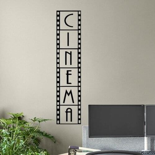 Cinema Wall Decal Movie Tape Film Strip Poster Home Theater Sign Quote Vinyl Sticker Gift Video Decor Film Frame Wall Art 2231