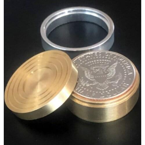 Duvivier Coin Box (Half Dollar) by Dominique Duvivier Coin Magic Tricks Illusions Close up Magic Props Magician Coin Vanishing