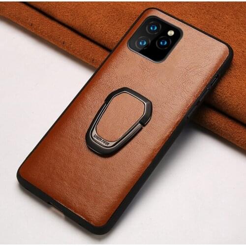 Leather Phone Case For iPhone 11 Pro case for Xs max X Xr 7 8 6 6s Plus SE 2020 case Oil wax skin Magnetic bracket cover