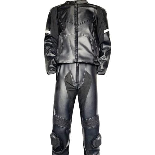Dain Motorcycle Riding Clothes Leather One-Piece Suit Racing Cross-Country Riding Jacket Anti Fall Men and Women