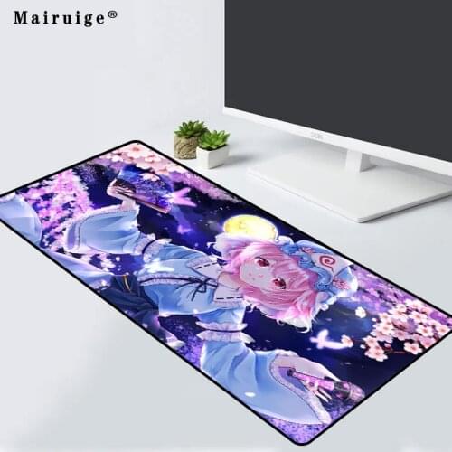 Mairuige Animation Mouse Pad Touhou Project Anime Black Seam Computer Notebook Mouse Pad Desk Mat Wireless Charging Mouse Pad