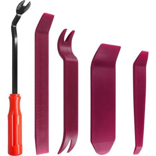 5Pcs Auto Door Clip Panel Trim Removal Tool Kits Navigation Disassembly Seesaw Car Interior Plastic Seesaw Conversion Tool