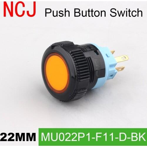NCJ 22mm PC Push Button Switch IP67 Maintained Alternate & Momentary push button switch with LED lamp 5A