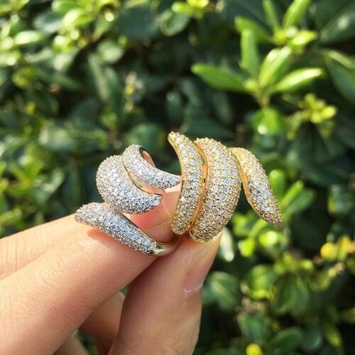 2020 New 2 Colors Copper AAA Cubic Zirconia Adjustable grace Rings For Women Fashion Cute Jewelry for Women Gift OpenLive Rings