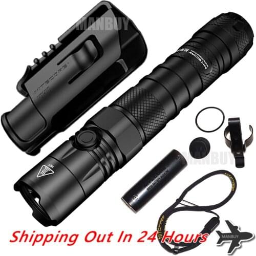 NITECORE NEW P12 Tactical Flashlight 1200Lm CREE XP-L HD V6 LED with Quick Holster Uses 21700 or 18650 Battery EDC Free Shipping