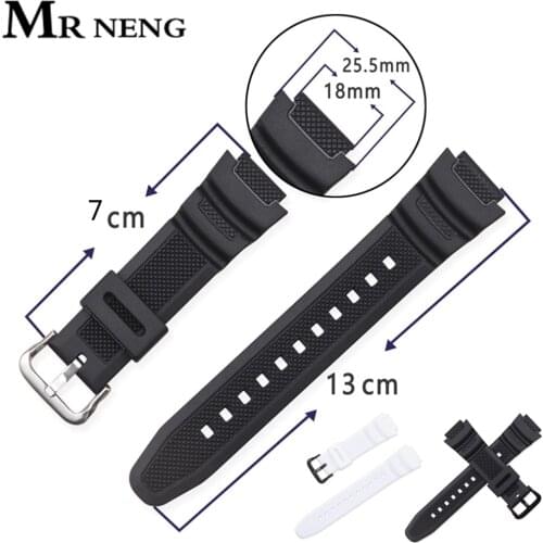 New Silicone Strap for CASIO AE-1000w AQ-S810W SGW-400H / SGW-300H Rubber Watchband Pin Buckle Strap Watch Wrist Bracelet Black