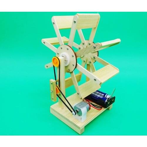 DIY Technology STEM Maker electric water turbine hydropower education assembling model Manual work assembling toy technology