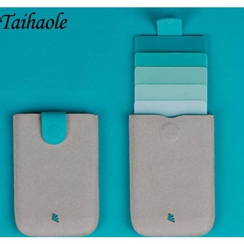 Taihaole New 2020 Men Women ID Credit Card Holder Protector Gradient Wallet Business Cards Case