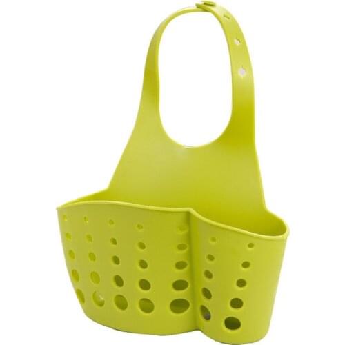 1pc Double Pockets Suction Cup Sink Rack Sponge Drain Rack Strainer Draining Storage Basket Kitchen Gadget Kitchen Accessories