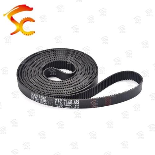 1pcs HTD3M belt 3600 3M length 3600mm width 15mm 1200 teeth 3M timing belt rubber closed-loop belt 3600-3M 3M Belt Free Shipping