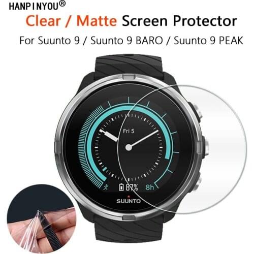 10Pcs For Suunto 9 / Peak / Baro GPS Sport Smart Watch Ultra Clear Glossy / Matte Screen Protector Soft Film -Not Tempered Glass
