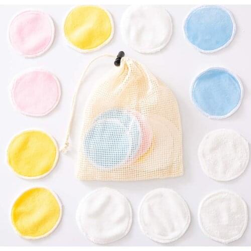 10pcs/lot Makeup Removal Cotton Reusable Remover Pads Ecological Cotton Pads Natural Bamboo Fiber For Face Wipes Random Color