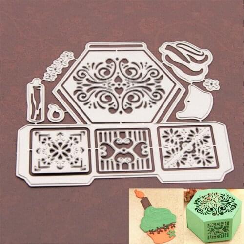 12.3x11.3cm The cake box Cutting dies metal crafts paper die-cutting /DIY embossing Easter and New Year Scrapbooking