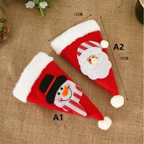 200pcs Cute Non-Woven Fabric Christmas Knife Fork Bag Christmas Decorations for Home Home Xmas Party Dinner Decor NO63