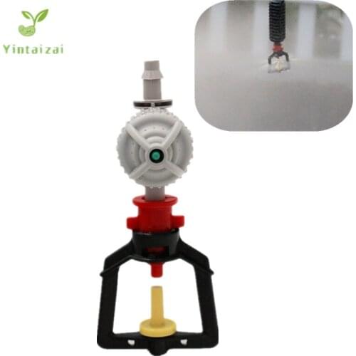 Fast Shipping 50PCS Refraction Micro Nozzle With 1/4" Antileak Hanging Cooling Spray Irrigation Automatic Gardening Sprinkler