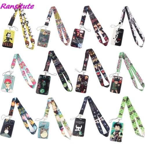 Ransitute R1557 Cartoon Anime Cool Lanyard Card ID Holder Car KeyChain ID Card Pass Gym Phone Badge Kids Key Ring Holder Jewelry