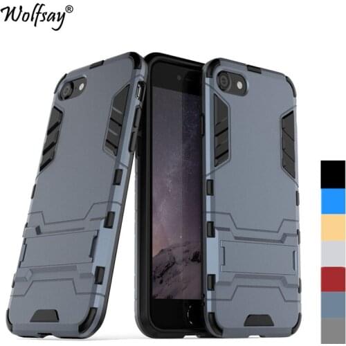 For Cover iPhone SE 2020 Case Hybrid Stand Silicone Armor Case For iPhone SE 2020 A2296 A2275 A2298 Case For iPhone SE (2020)