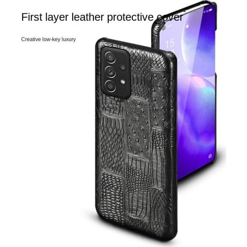 For Samsung Galaxy A72 A32 A52 5G ultra phone case Genuine Leather Cowhide A70 A71 A51plus 4G mobile Back cover