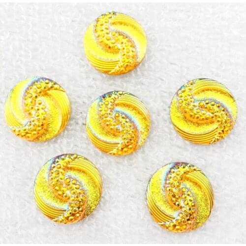 DIY 20pcs 20mm AB Resin Rhinestones Round Garment button scrapbook-B062