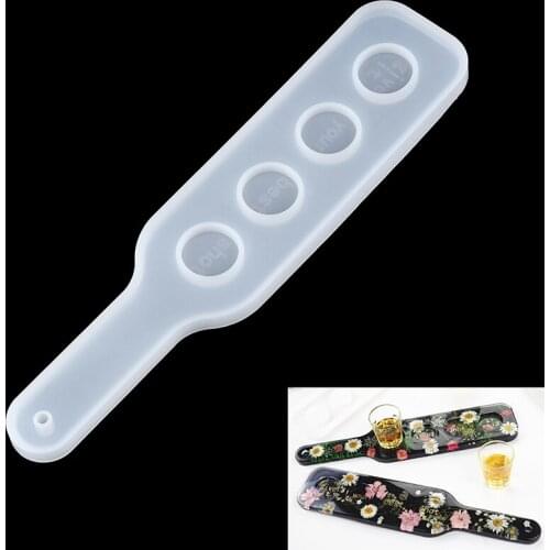 DIY Crystal Epoxy Resin Wine Glass Tray Mould Wine Beer Rack Silicone Mold