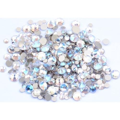 Blue Moon Many Size Non Hotfix Gold Bottom Crystal Rhinestones Glass Glue On For Wedding Dresses DIY Nail Art Decorations