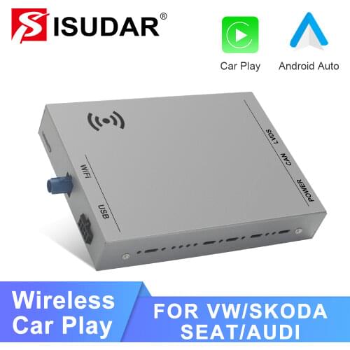 ISUDAR For Apple Carplay Wireless Module Video Android Auto For Audi/Volkswagen/Skoda/Seat/Golf/Passat/SUPERP-B/Ibaiza MIB MIB2