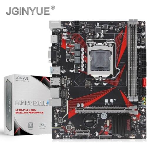 JGINYUE B75 motherboard LGA 1155 For Intel i3 i5 i7 Xeon E3 V2 1155 processor DDR3 16G 1333/1600MHZ memory VGA+HDMI B75M-H