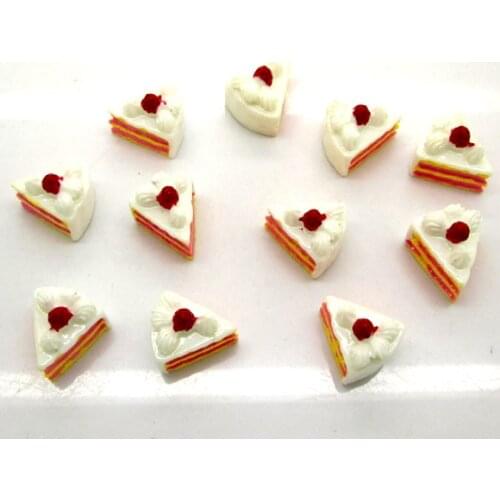 20Pcs Resin White Cake Decoration Crafts Flatback Cabochon Scrapbooking Fit Phone Embellishments Beads Diy Accessories