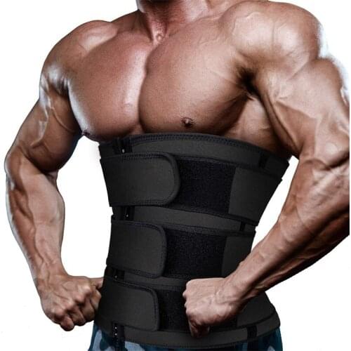 Compression Men Waist Trainer Slimming Belt Neoprene Sweat Trimmer Sauna Slimmer Belly Girdle Shaper