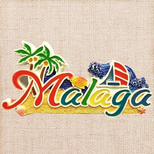 Lychee Spain Malaga Fridge Magnet Famouse City Refrigerator Magnetic Sticker Travel Souvenirs Home Decoration