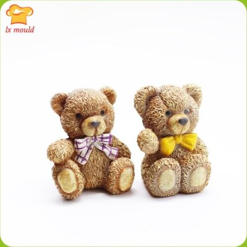 Mini Bear Dry Pez Chocolate Cake Decoration Mould Fondant Silicone Mold
