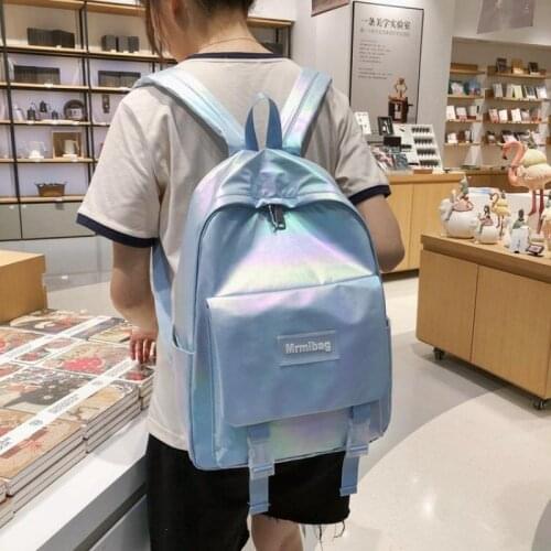Fashion Backpack Women New Solid Color College School Bags For Teenage Girls High Student Nylon Casual Female Travel Backpack