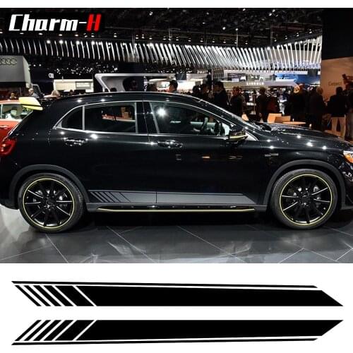 Edition 1 Style Side Stripe Skirt Sill Door Side Decal Sticker for Mercedes Benz GLA Class X156 GLA45 AMG GLA180 200 250