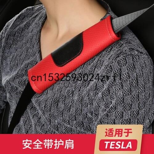 For Tesla Model 3 Model S Model X Car Seat Belt Shoulder Cover Interior Decoration