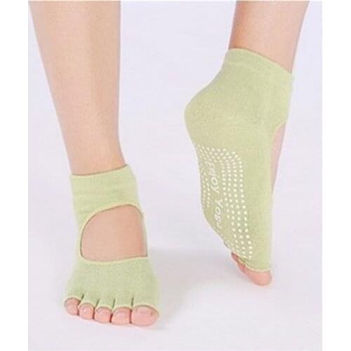 Spring Summer Women Digging Holes Bare Back Toe Socks Anti-slip Spots Ladys Five-finger Socks Funny Socks Pokemon