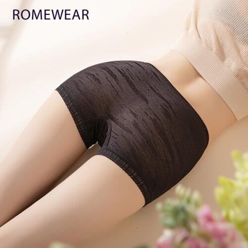 ROMEWEAR Womens Skirt Shorts Under Dress Safety Boxer Pants Lady Boyshorts Panties Seamless Nylon Soft Underwear Summer Autumn