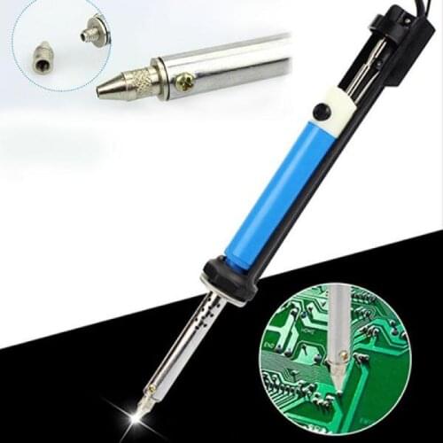 Handheld Electric Desoldering Pump Tin Suction Sucker Pen Desoldering Pump Soldering Tool With PCB Board Nozzle Cleaner