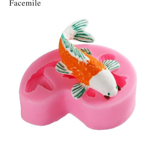 Sugarcraft Silicone Fondant Cake Mold 3D Fish Animal Candle Soap Chocolate Mould for Baking Tools Cupcake Cake Decoration Tool