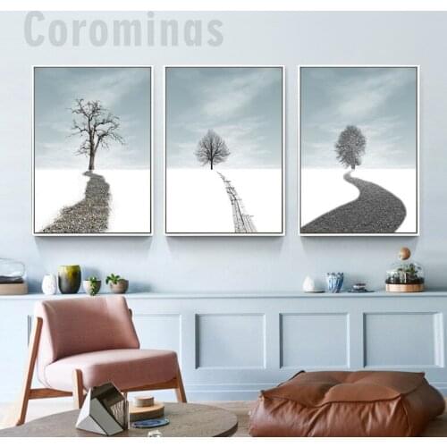 Nordic Decoration Forest Lanscape Wall Art Canvas Poster And Print Canvas Painting Decorative Picture For Living Room Home Decor