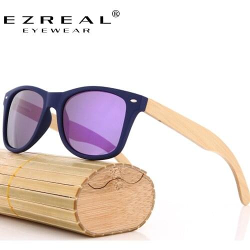 EZREAL TOP SALE Handmade Bamboo Sunglasses Men Wooden Sun Glasses Women Brand Designer Original Wood Sunglasses