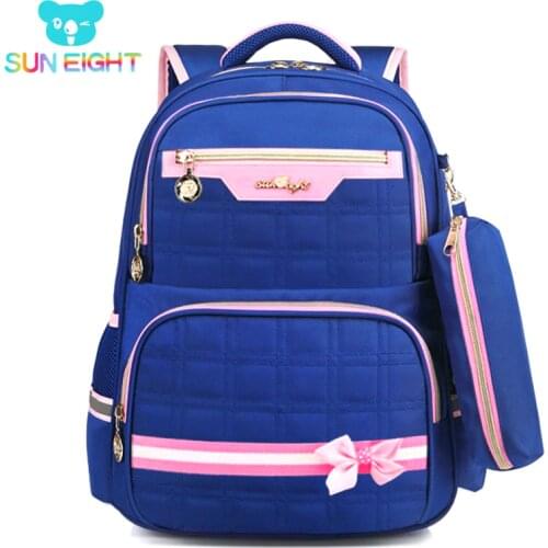 SUN EIGHT Gril Orthopedic Bag For Children Kid Backpack Children School Backpack School bags Waterproof Backpack Kids Bag