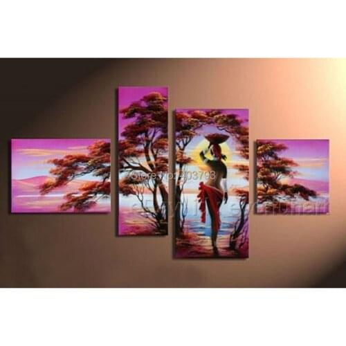Modern Abstract African Style Wall Art Oil Painting decorative pictures On Canvas (No frame)