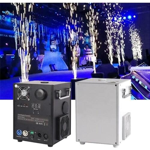 New 650W DMX Spark Cold Machine Remote Indoor Fountatin Fireworks for Wedding Christmas Party Stage Show TI Powder MSDS Passed