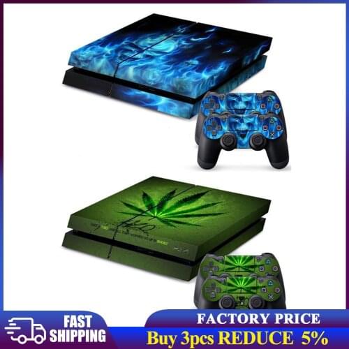 Waterproof Skin Sticker Decal For Sony PlayStation 4 PS4 Console and 2 Controller Skin Stickers For Playstation 4 PS4