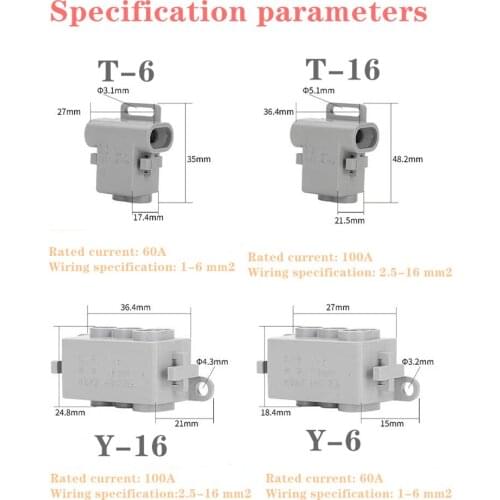 1pcs/lot New type PCT T-6 T-16 Y-6 Y-16 Fast Wire Connector Universal Wiring Cable Connector Push-in Conductor Terminal Block