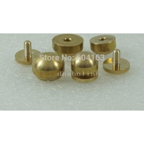 20 Pcs Round face Head Screwback Feet 10mm Purse Handbag NAILHEADS Stud Spike Spot