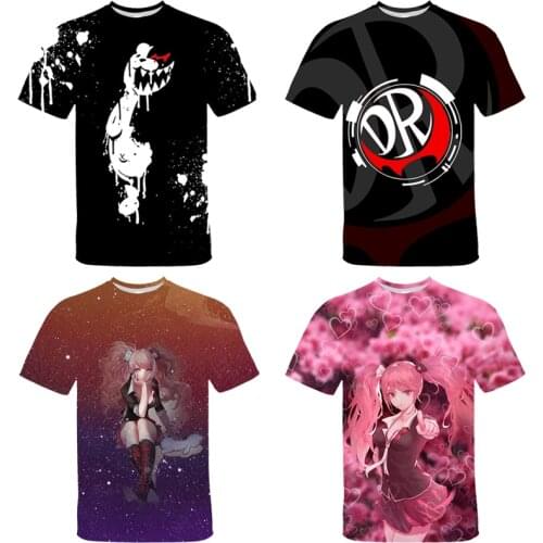 2021 Danganronpa T Shirt Cute Bear Monokuma 3D Funny T Shirts Boys Girls 3D Clothes Balck and White Anime T Shirt Anime